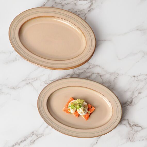 Güral 2 Adet 29 Cm Kayık Tabak Reaktif Agate 969 - 2