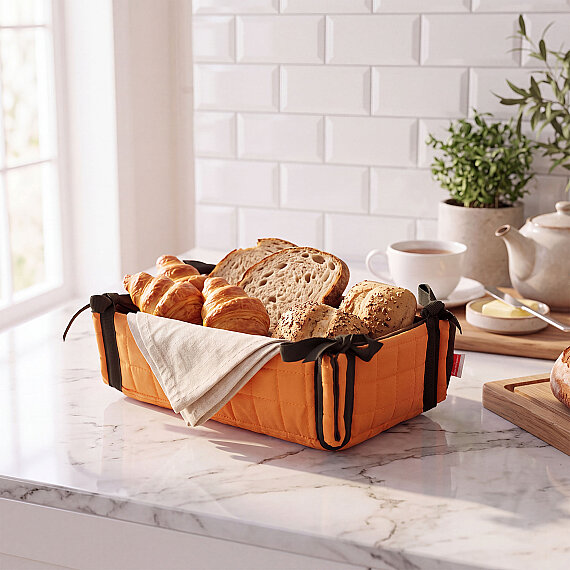 Yalıtımlı Kulplu Kumaş Ekmek Sepeti - 1