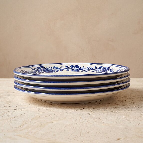 Yaprak Desenli 25 cm 4'lü Düz Servis Tabağı - 3