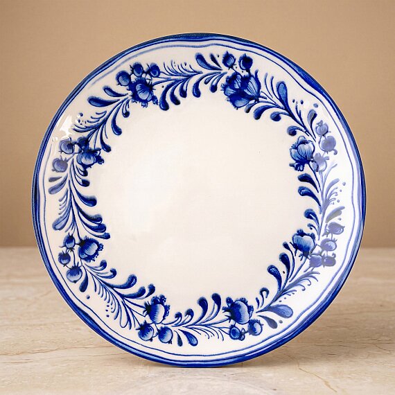 Yaprak Desenli 25 cm 4'lü Düz Servis Tabağı - 4