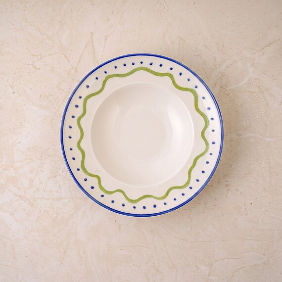 Zeytindalı Desenli 26 cm 2'li Çok Amaçlı Kase Seti - 5